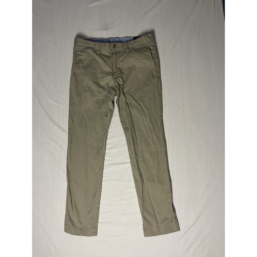 Polo Ralph Lauren Chino Pants Men's Size 32x32 Beige Flat Front Straight Leg